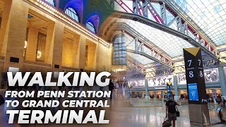 Walking NYC  Penn Station to Times Square amp Grand Central Terminal July 2021 [upl. by Cobbie]