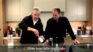 aerolatte  milk frother makes three layer caffè latte macchiato [upl. by Iorgo661]