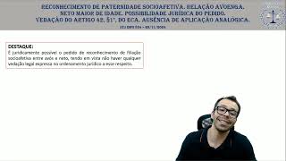 STJ INFO 834 paternidade socioafetiva e adoção [upl. by Mobley]