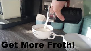 How to Get More Froth from Your Nespresso Coffee Aeroccino  Nespresso tips and help [upl. by Illek]