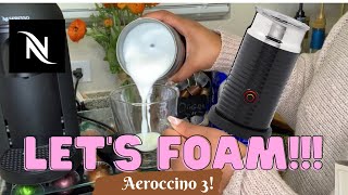 How To Foam Milk With Aeroccino 3 Make Coffee With Foam Tips amp Tricks  Easy Foamed Latte Recipe [upl. by Ahsiekan531]