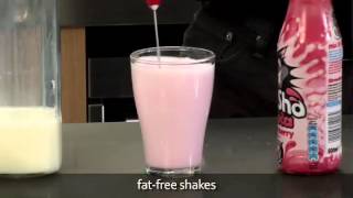 How to make a fat free milkshake using an aerolatte milk frother [upl. by Notsae]