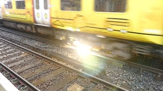 Merseyrail 507 009 making arcs at Birkdale station [upl. by Aissila]