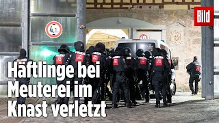 Gefängnismeuterei Polizei stürmt Knast in Thüringen  JVA Untermaßfeld [upl. by Retniw69]